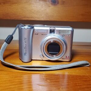 Canon PowerShot A75 3.2MP Digital Camera‎ Silver Turns On Screen Has Issues READ